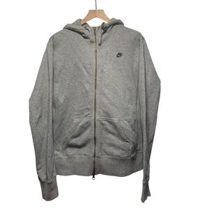 Nike Boys Gray Zip Up Hoodie XL 16–18 Full Zip Sweatshirt